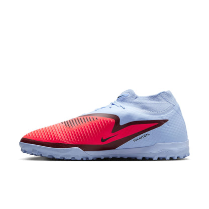 Nike Phantom 6 360 High Academy DF TF Turf Soccer Shoes - Royal Tint/ Bright Crimson