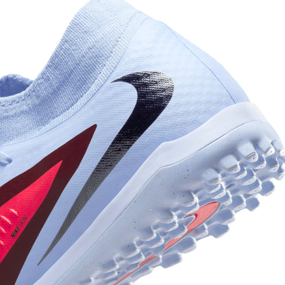 Nike Phantom 6 360 High Academy DF TF Turf Soccer Shoes - Royal Tint/ Bright Crimson