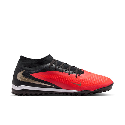 Nike Phantom 6 High Academy TF Turf Soccer Shoes - Bright Crimson/ Blue Black