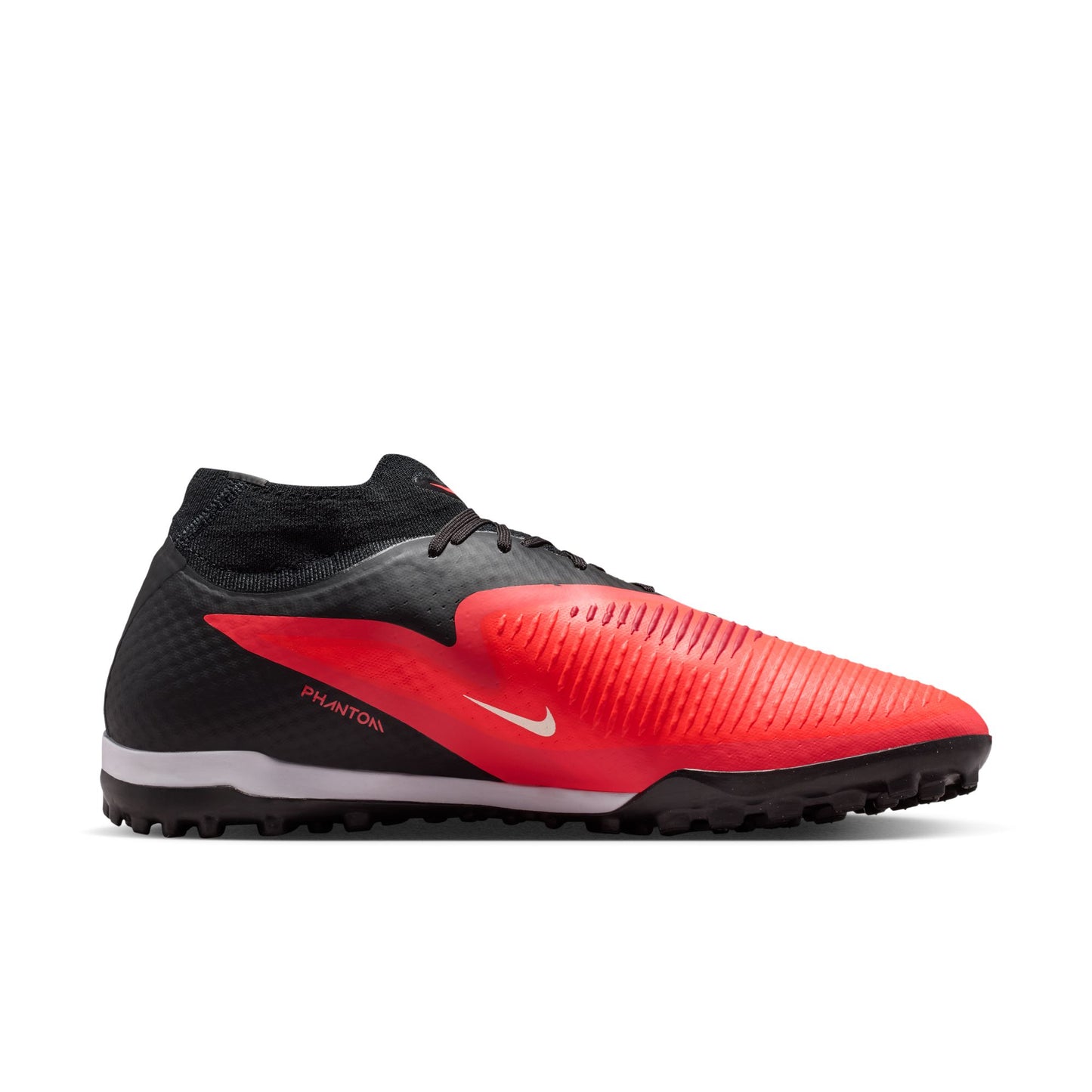 Nike Phantom 6 High Academy TF Turf Soccer Shoes - Bright Crimson/ Blue Black