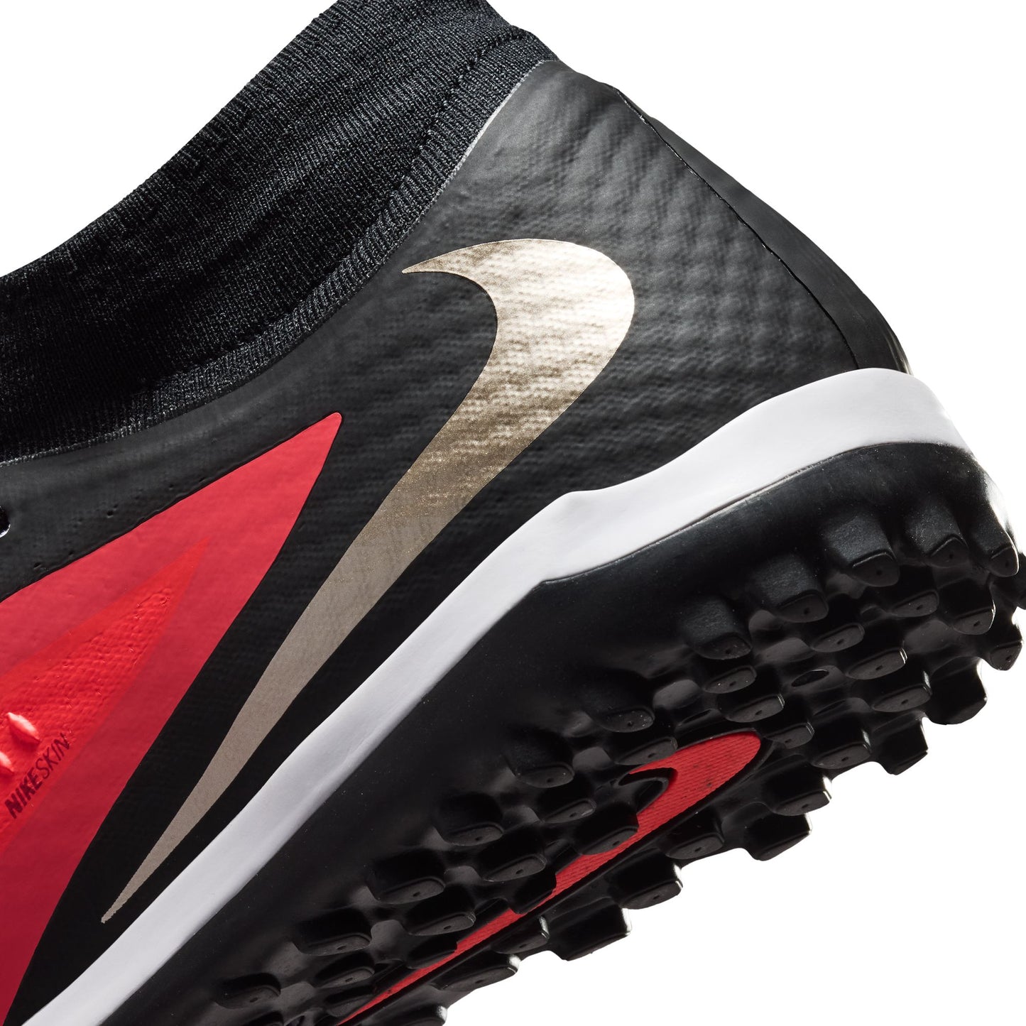 Nike Phantom 6 High Academy TF Turf Soccer Shoes - Bright Crimson/ Blue Black
