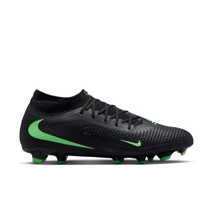 Nike Phantom 6 High Academy FG Firm Ground Soccer Cleats- Black/ Illusion Green Black