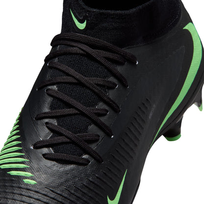 Nike Phantom 6 High Academy FG Firm Ground Soccer Cleats- Black/ Illusion Green Black