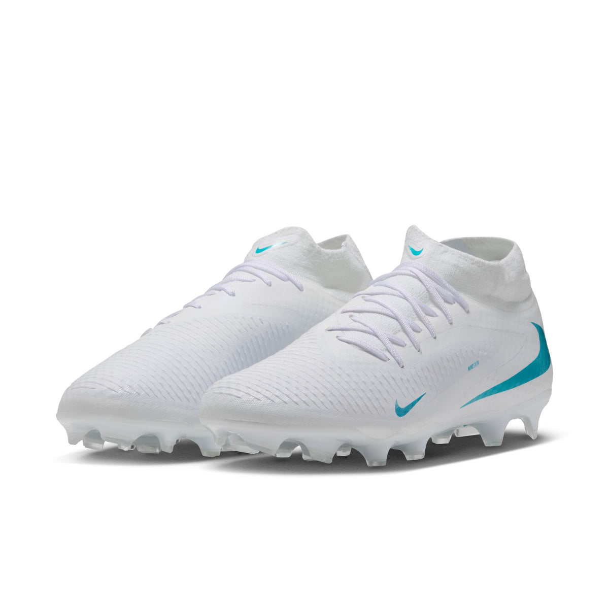 Nike Phantom 6 High Academy FG Firm Ground Soccer Shoes - White/ Dusty Cactus/ White