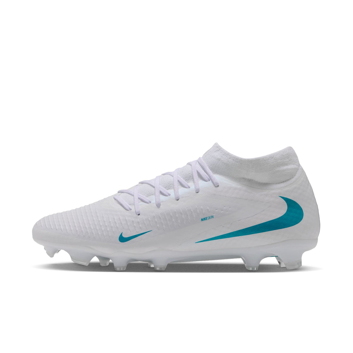 Nike Phantom 6 High Academy FG Firm Ground Soccer Shoes - White/ Dusty Cactus/ White
