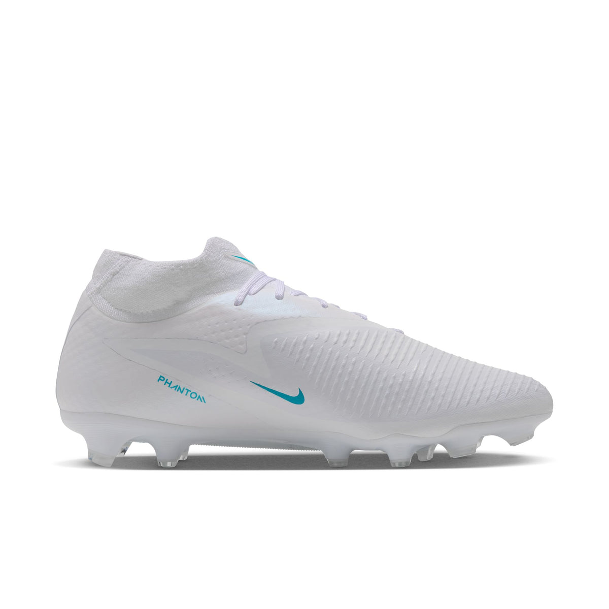 Nike Phantom 6 High Academy FG Firm Ground Soccer Shoes - White/ Dusty Cactus/ White
