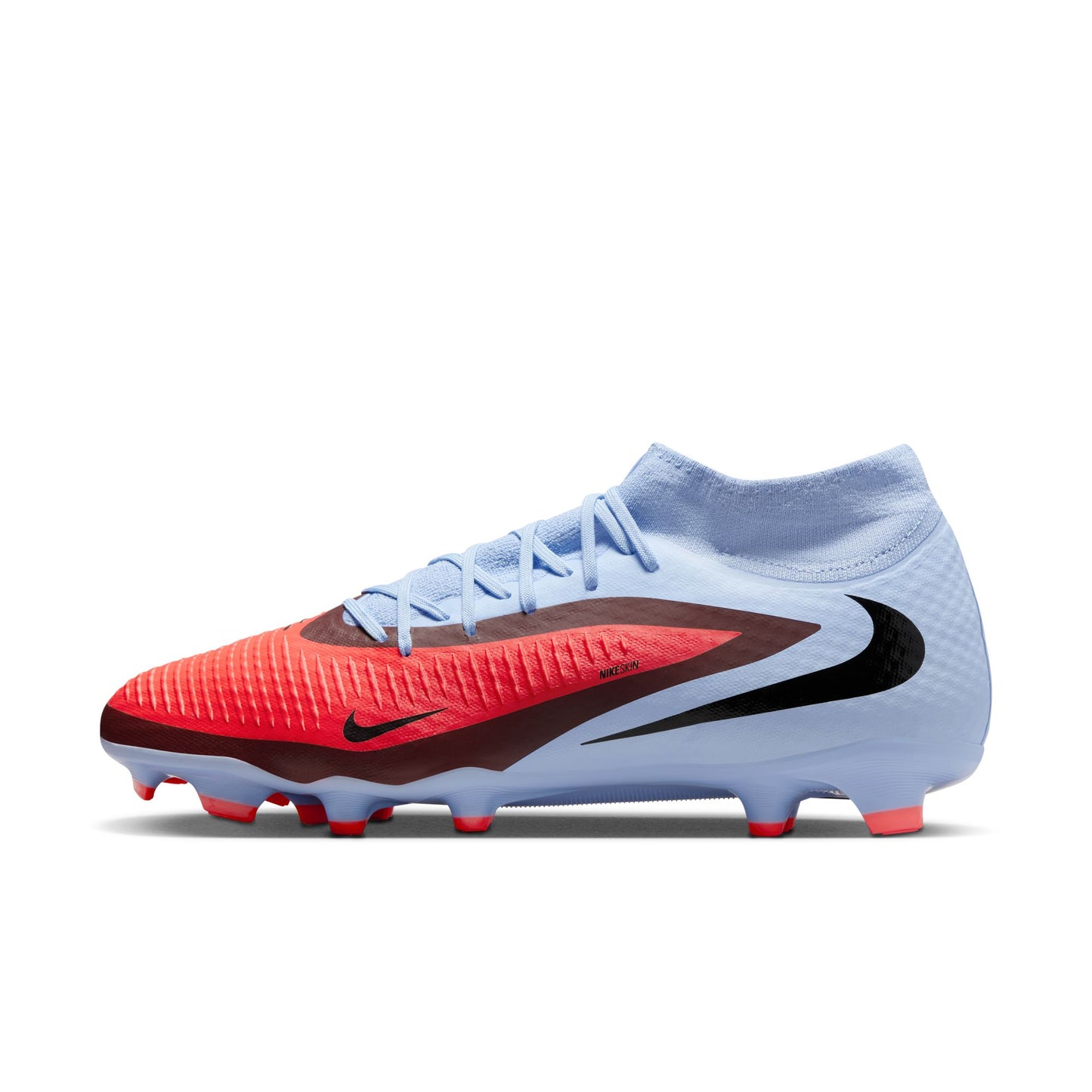 Nike Phantom 6 360 High Academy DF FG Firm Ground Soccer Cleats - Royal Tint/ Bright Crimson