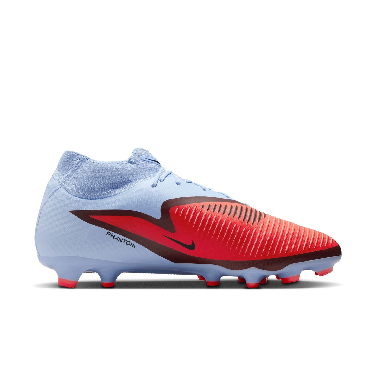 Nike Phantom 6 360 High Academy DF FG Firm Ground Soccer Cleats - Royal Tint/ Bright Crimson