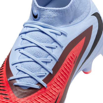 Nike Phantom 6 360 High Academy DF FG Firm Ground Soccer Cleats - Royal Tint/ Bright Crimson