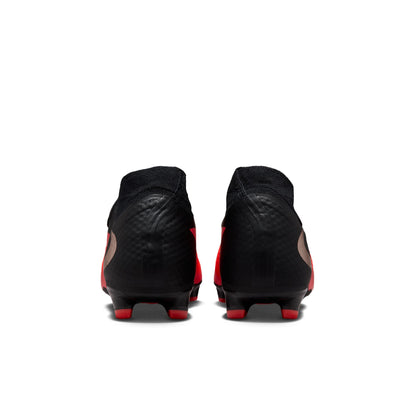 Nike Phantom 6 High Academy FG Firm Ground Soccer Cleats- Bright Crimson/ Blue Black