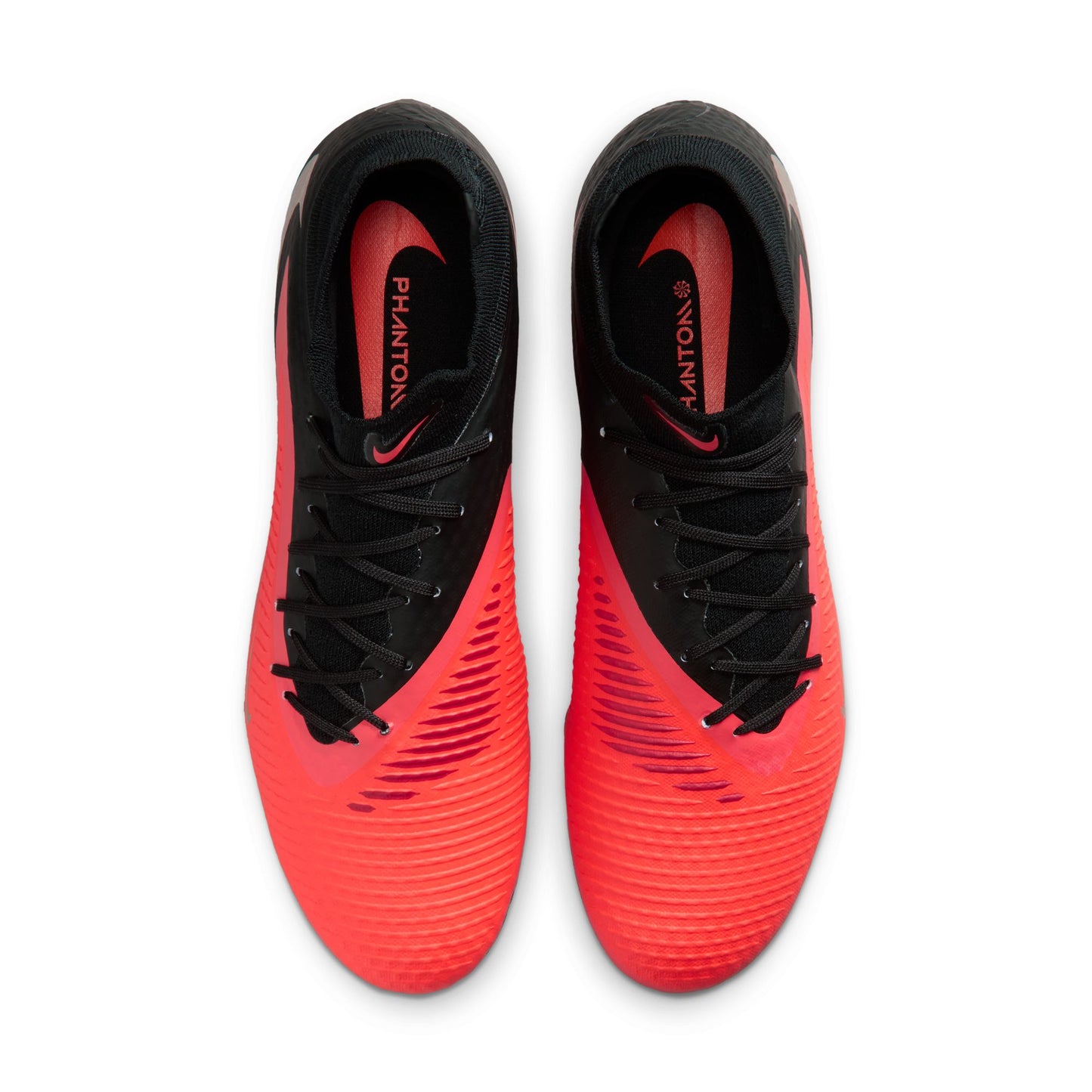 Nike Phantom 6 High Academy FG Firm Ground Soccer Cleats- Bright Crimson/ Blue Black