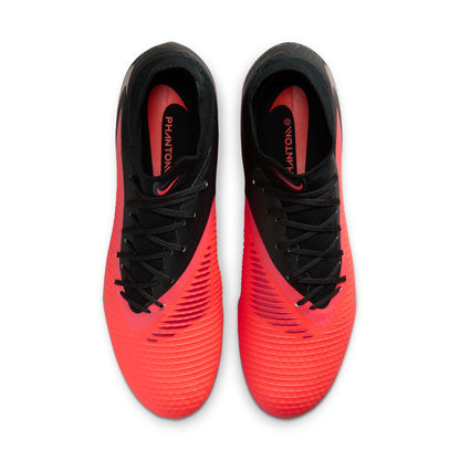 Nike Phantom 6 High Academy FG Firm Ground Soccer Cleats- Bright Crimson/ Blue Black