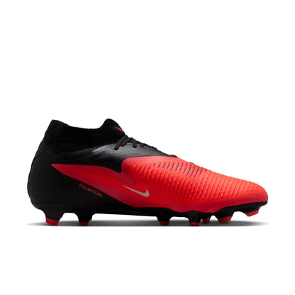 Nike Phantom 6 High Academy FG Firm Ground Soccer Cleats- Bright Crimson/ Blue Black