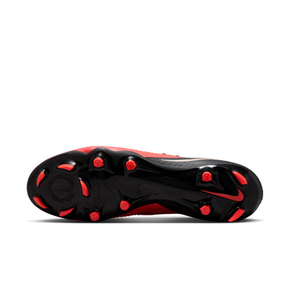 Nike Phantom 6 High Academy FG Firm Ground Soccer Cleats- Bright Crimson/ Blue Black