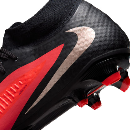 Nike Phantom 6 High Academy FG Firm Ground Soccer Cleats- Bright Crimson/ Blue Black