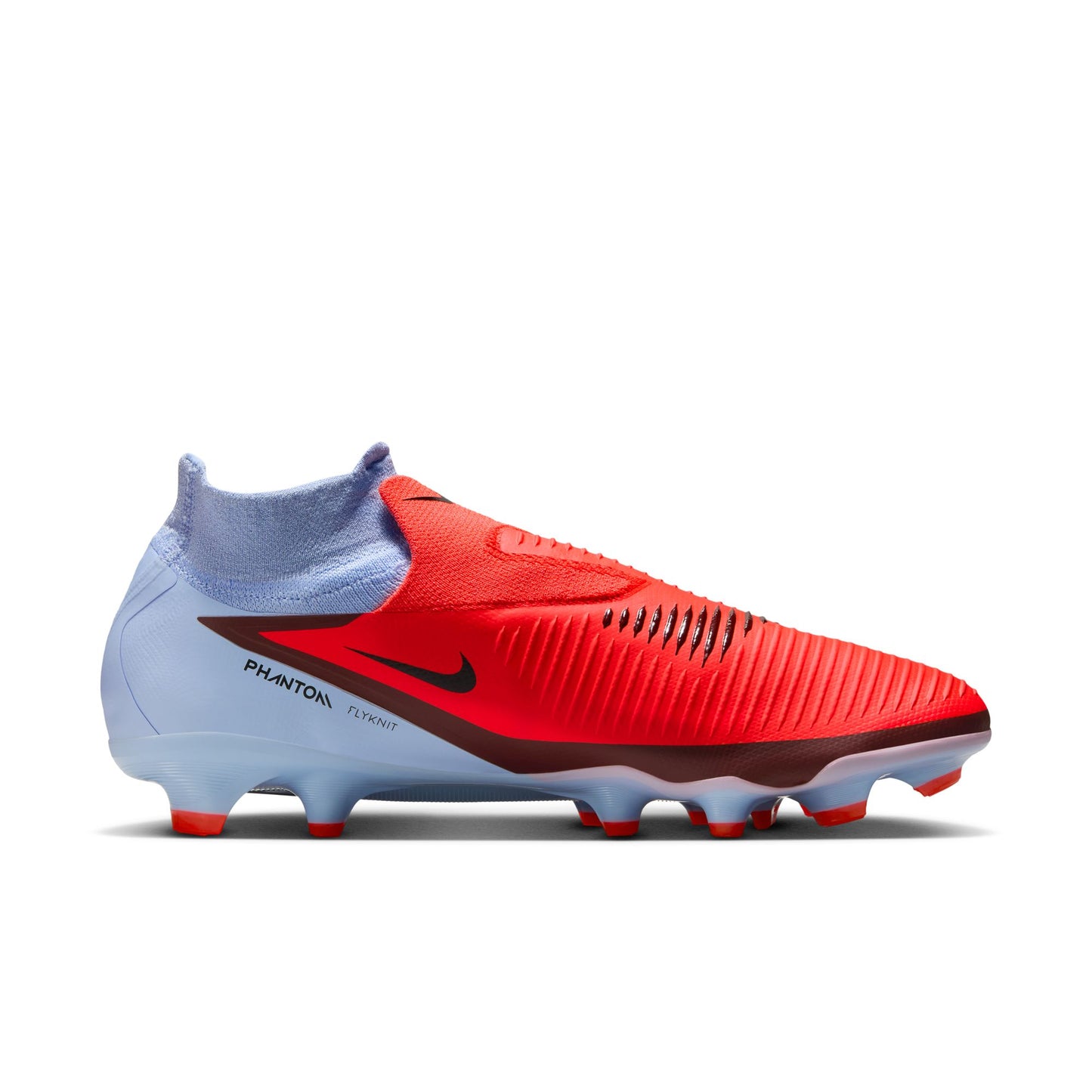 Nike Phantom 6 High Top 360 Pro FG Firm Ground Soccer Cleats - Royal Tint/ Bright Crimson