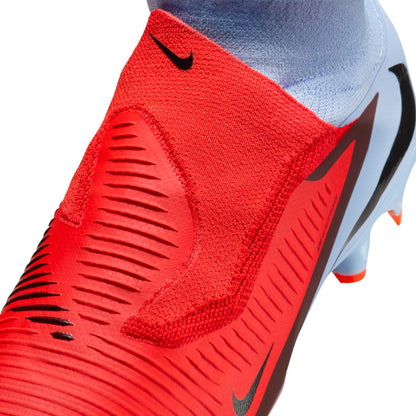 Nike Phantom 6 High Top 360 Pro FG Firm Ground Soccer Cleats - Royal Tint/ Bright Crimson