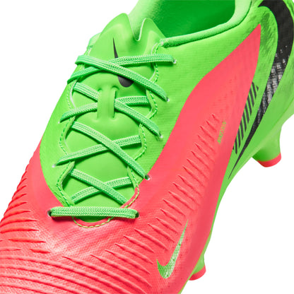 Nike Phantom 6 Low Academy EH Erling Haaland FG Firm Ground Soccer Cleats - Hot Punch/ Black/ Green Strike