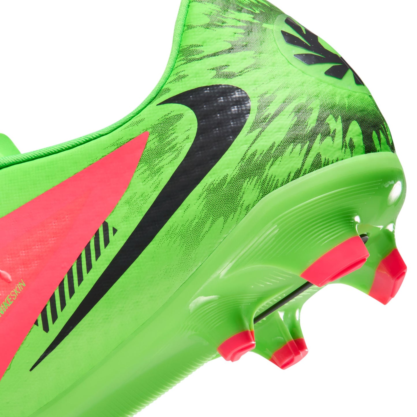 Nike Phantom 6 Low Academy EH Erling Haaland FG Firm Ground Soccer Cleats - Hot Punch/ Black/ Green Strike