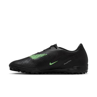 Nike Phantom 6 Low Academy TF Turf Soccer Shoes - Black/ Illusion Black/ Green