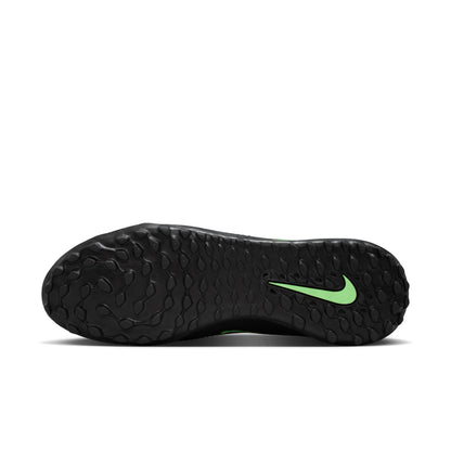 Nike Phantom 6 Low Academy TF Turf Soccer Shoes - Black/ Illusion Black/ Green