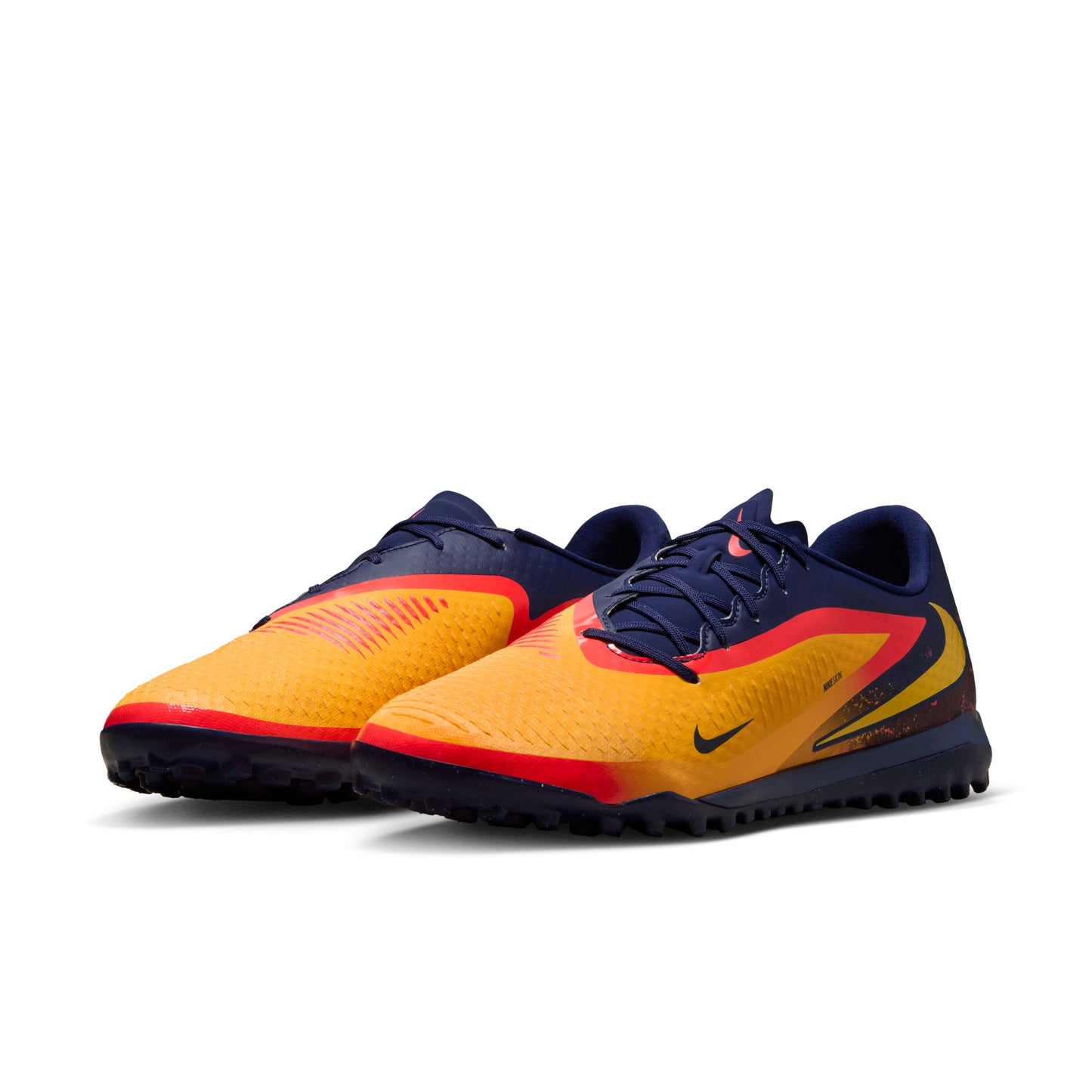 Nike Phantom 6 360 Academy EH TF Turf Soccer Shoes - Laser Orange/ Lemon Venom-Blue Void