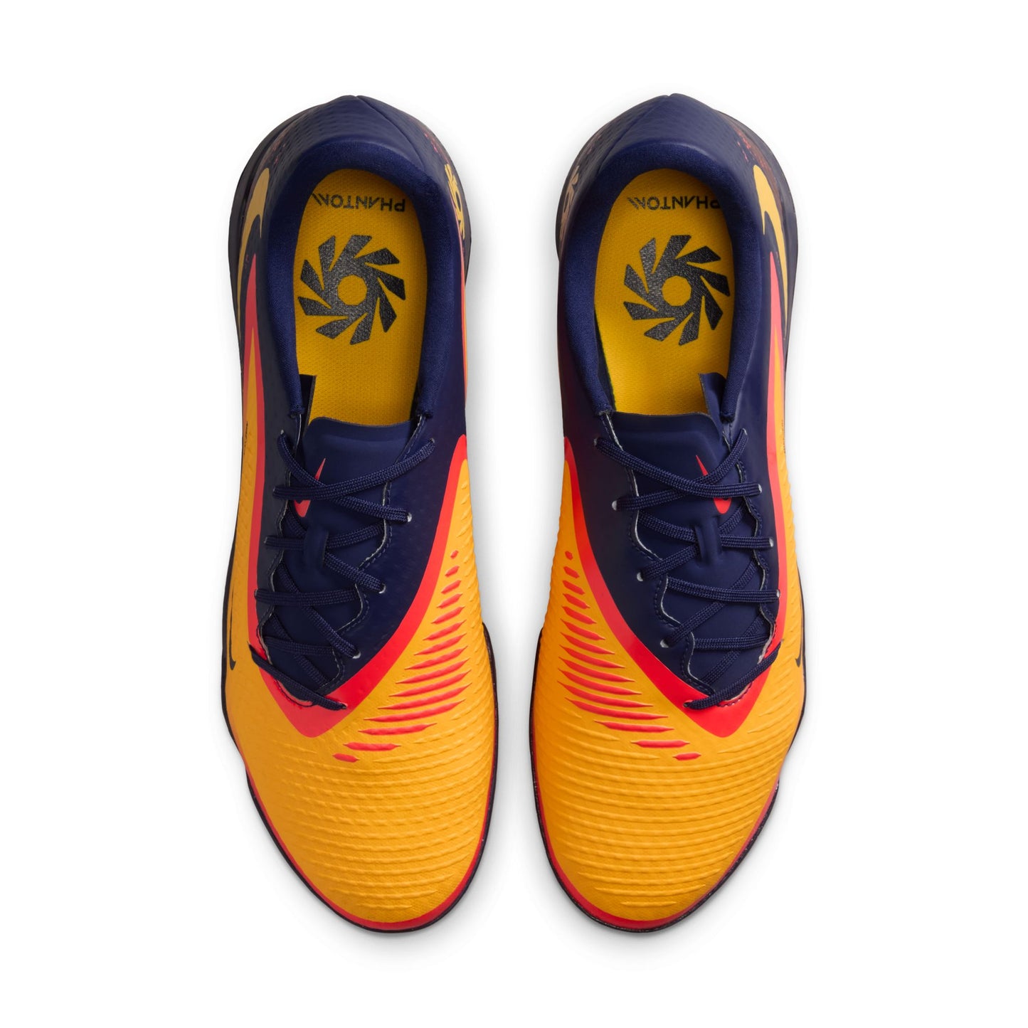 Nike Phantom 6 360 Academy EH TF Turf Soccer Shoes - Laser Orange/ Lemon Venom-Blue Void