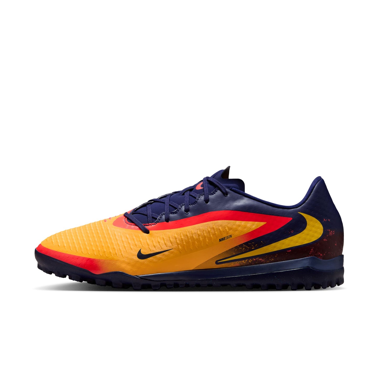 Nike Phantom 6 360 Academy EH TF Turf Soccer Shoes - Laser Orange/ Lemon Venom-Blue Void