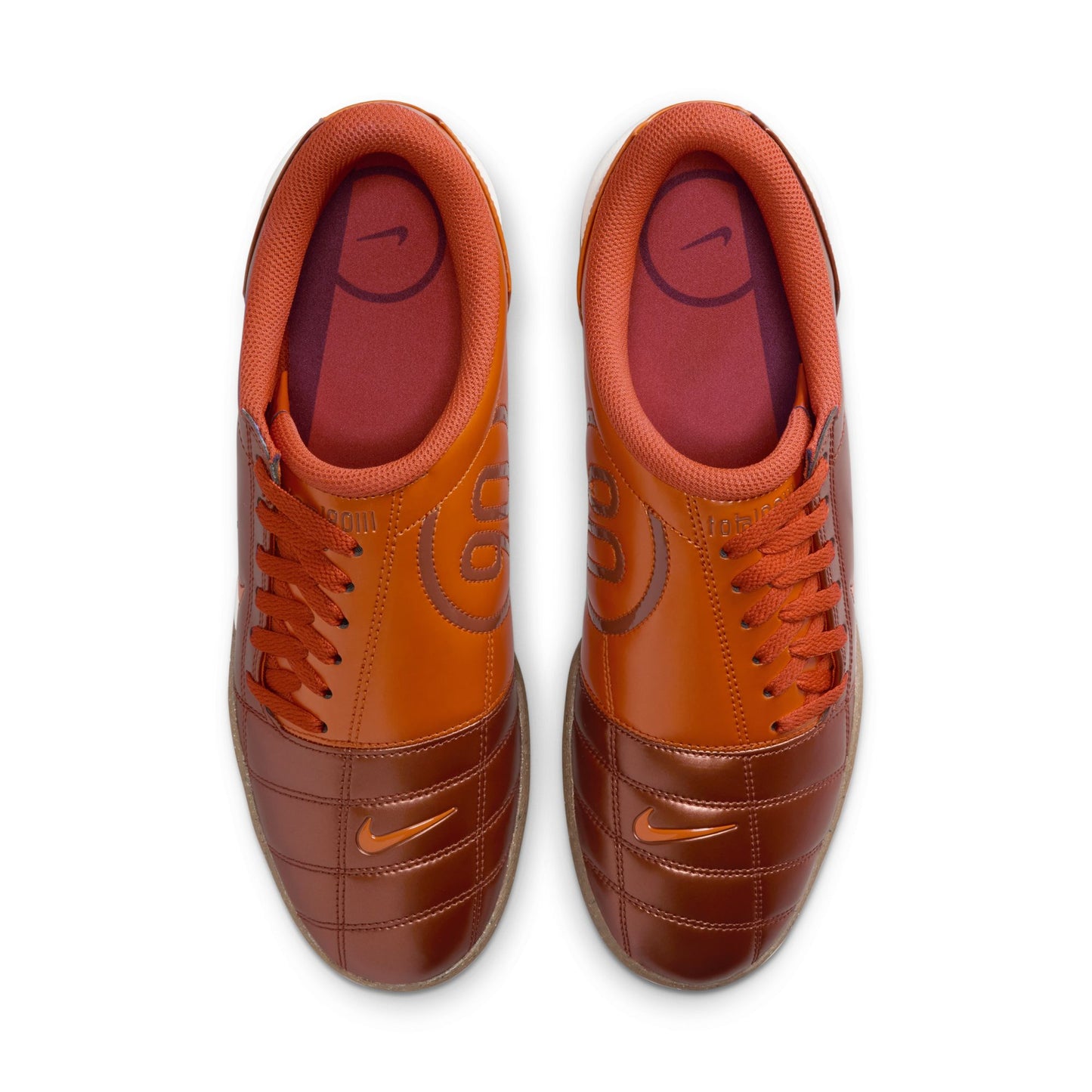 Nike T90 SP Indoor Soccer Shoe- Cinnamon/ Campfire Orange Sail