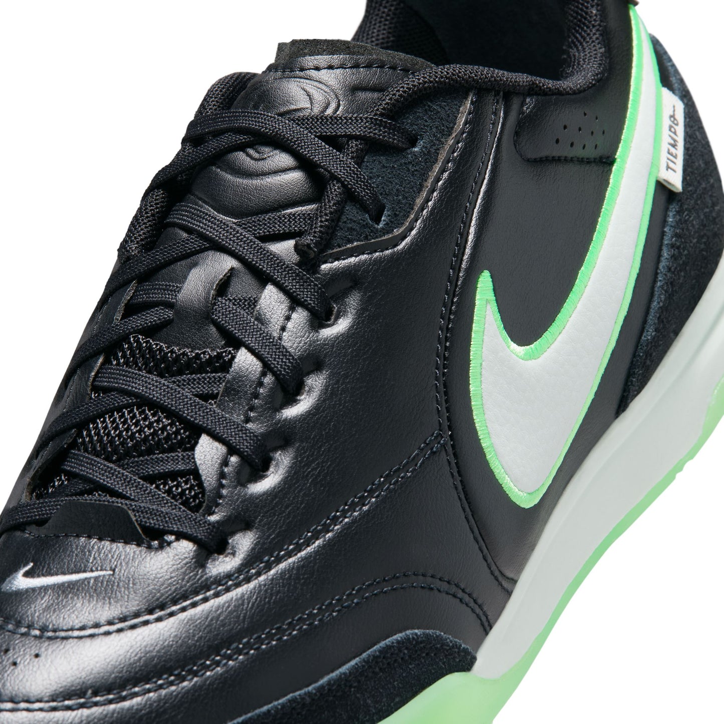 Nike Tiempo Streetgato Indoor Soccer Shoes - Black/ Illusion Gren Black