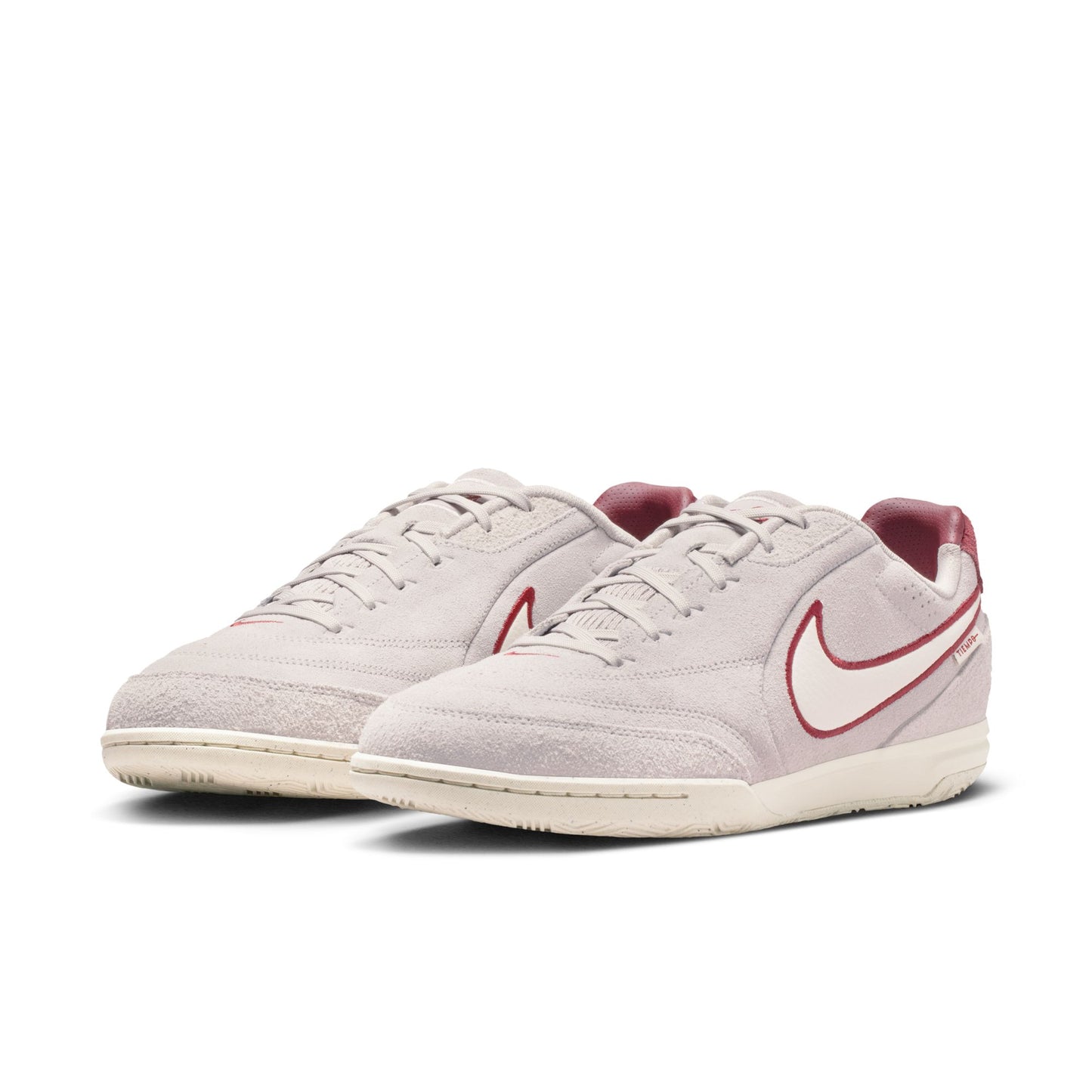 Nike Tiempo Streetgato PRM Indoor Soccer Shoes-  Moon Particle/Chalk/Team Red