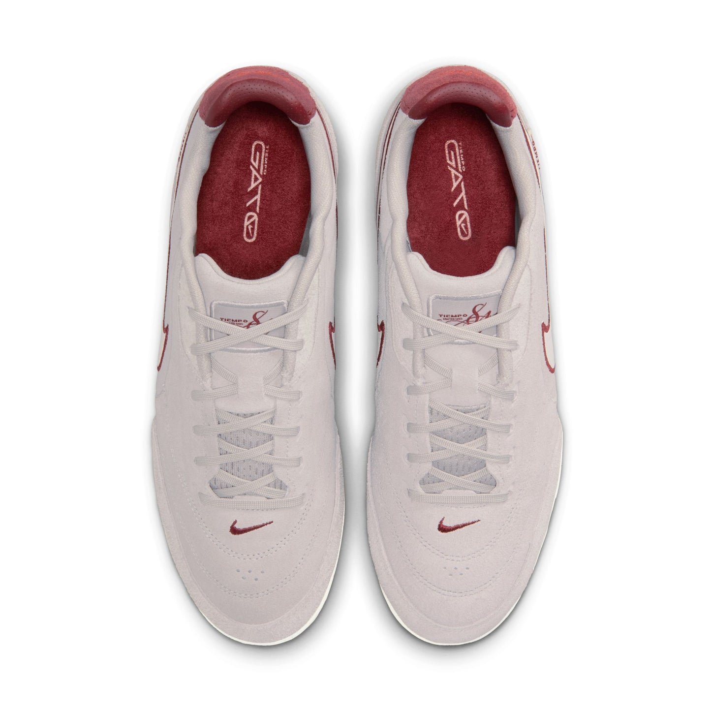 Nike Tiempo Streetgato PRM Indoor Soccer Shoes-  Moon Particle/Chalk/Team Red