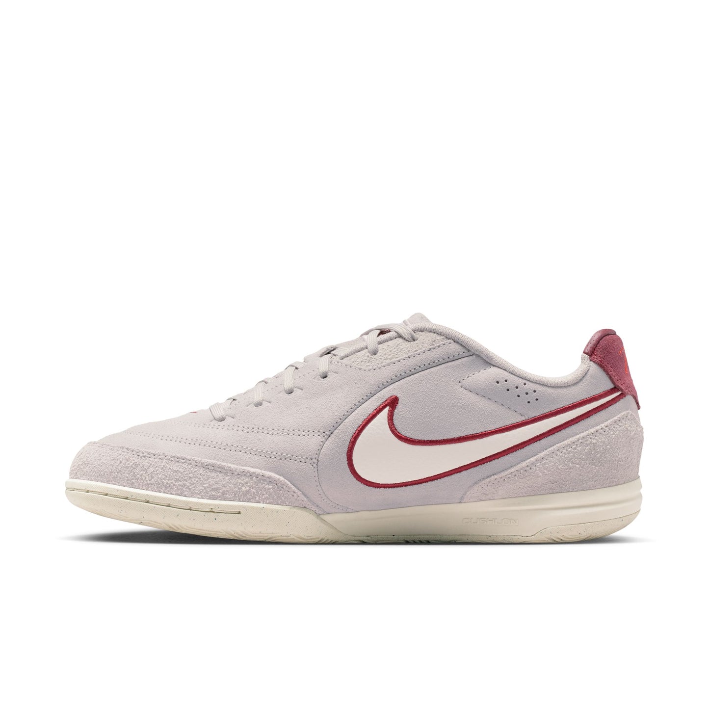 Nike Tiempo Streetgato PRM Indoor Soccer Shoes-  Moon Particle/Chalk/Team Red