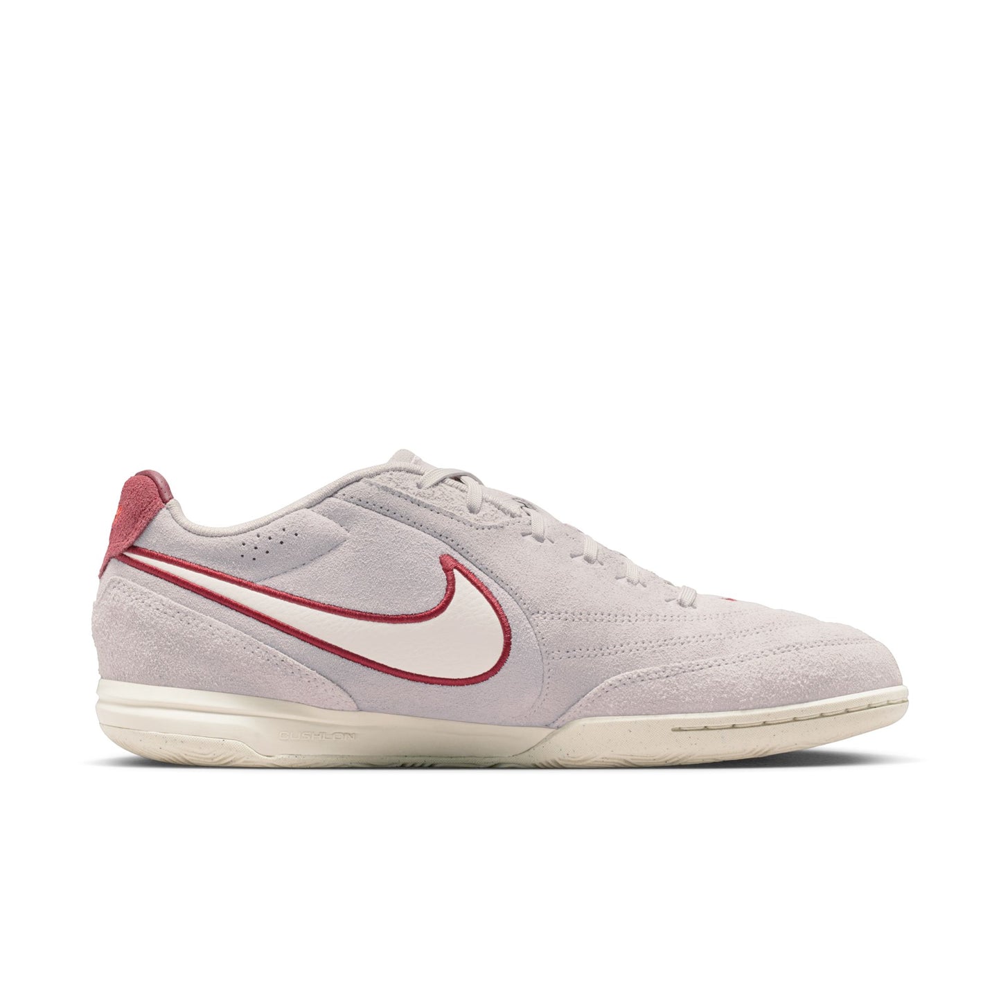 Nike Tiempo Streetgato PRM Indoor Soccer Shoes-  Moon Particle/Chalk/Team Red
