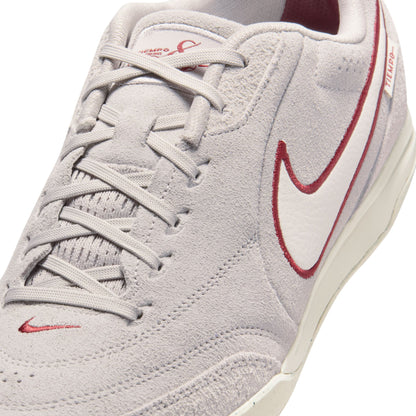 Nike Tiempo Streetgato PRM Indoor Soccer Shoes-  Moon Particle/Chalk/Team Red