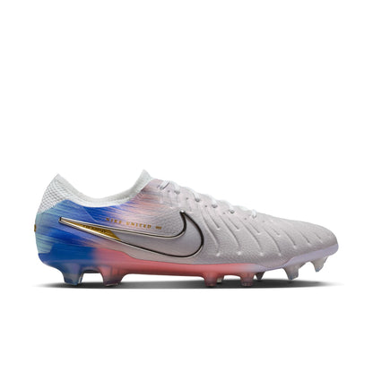 Nike United Tiempo Legend 10 Elite FG Firm Ground Soccer Cleat- Vast Grey/Racer Blue