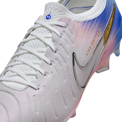 Nike United Tiempo Legend 10 Elite FG Firm Ground Soccer Cleat- Vast Grey/Racer Blue