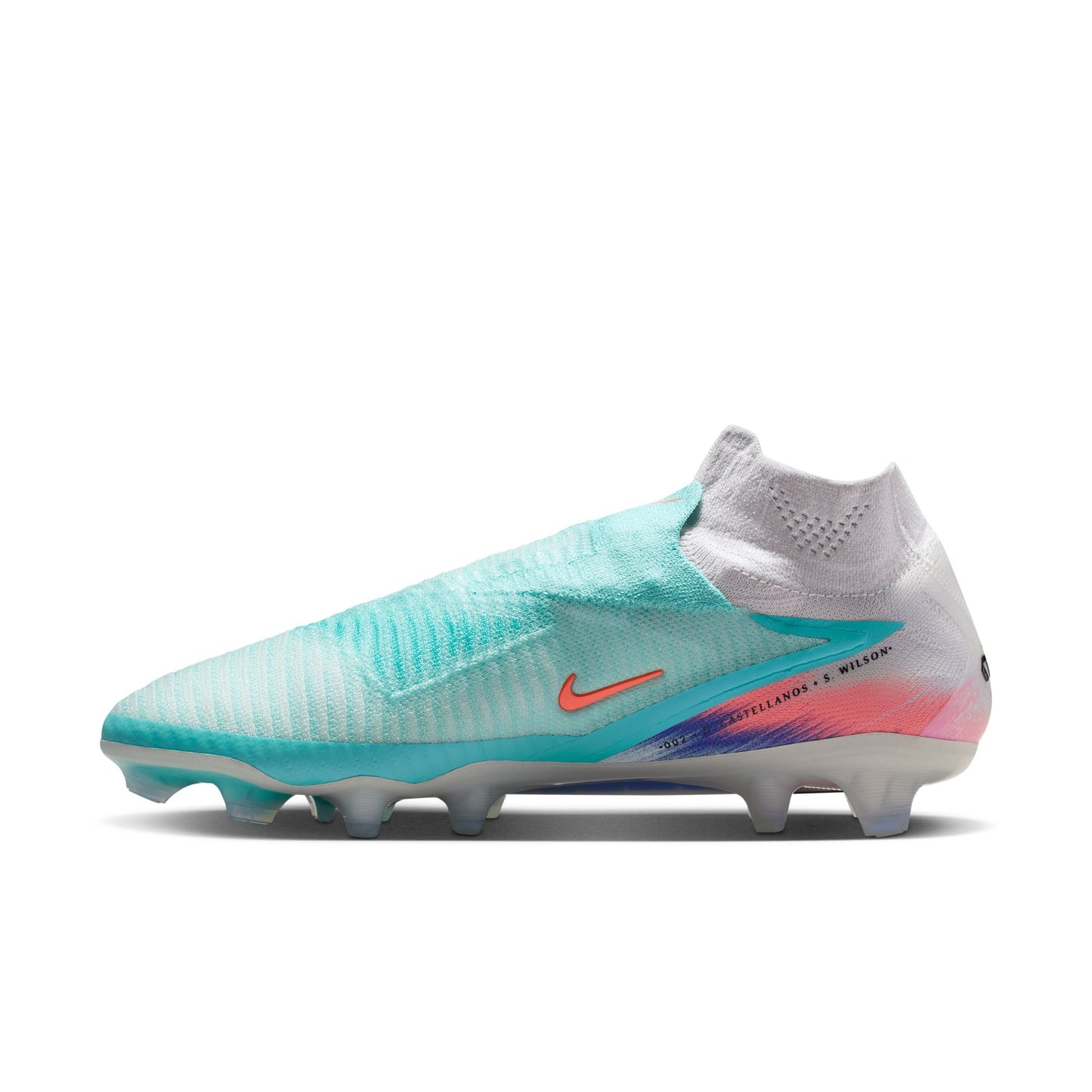 Nike United Phantom 6 High Elite FG Firm Ground Soccer Cleat- Pistachio Frost/Hyper Orange