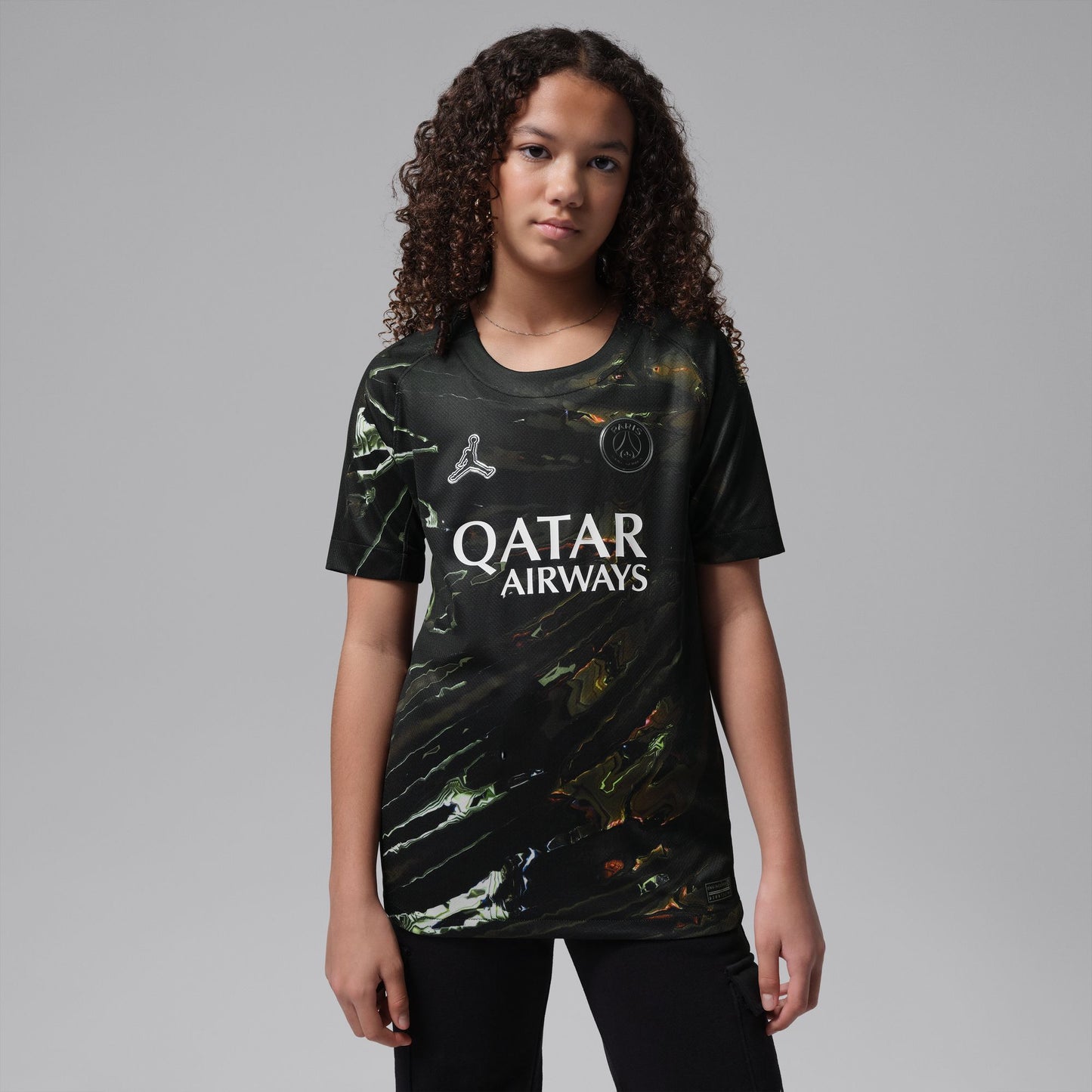 Kid's Nike Replica Paris Saint German Night Edition Jersey 2026/2027 - Black/White/Black