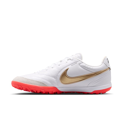 Nike Tiempo Ligera 10 Pro TF Soccer Shoes - White/ Blur/ Bright Crimson