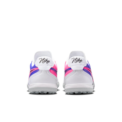Nike Tiempo Ligera 10 Pro Turf Soccer Shoes - White/ Black/ Racer Blue
