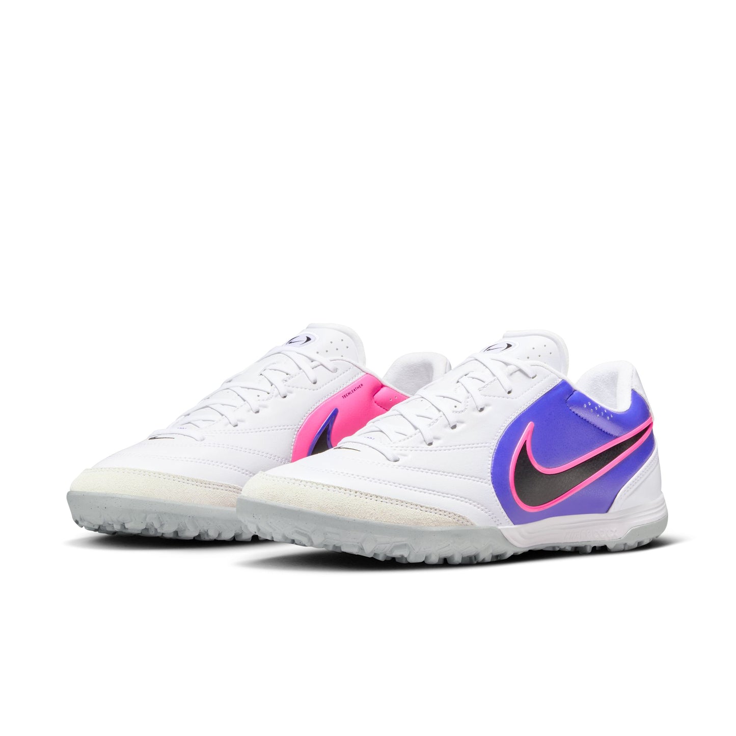 Nike Tiempo Ligera 10 Pro Turf Soccer Shoes - White/ Black/ Racer Blue