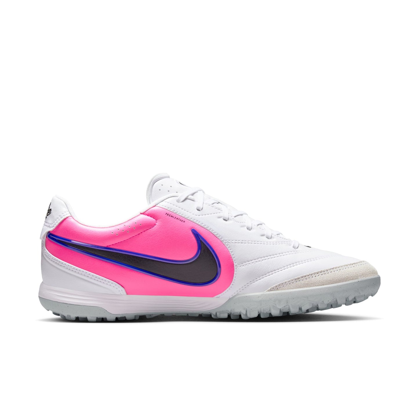 Nike Tiempo Ligera 10 Pro Turf Soccer Shoes - White/ Black/ Racer Blue