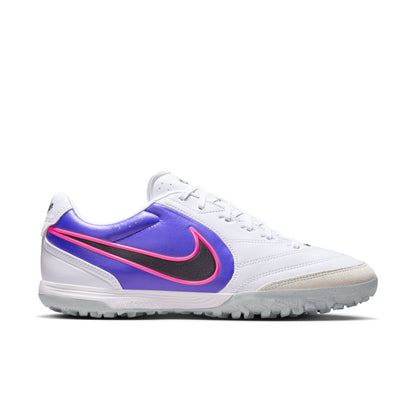 Nike Tiempo Ligera 10 Pro Turf Soccer Shoes - White/ Black/ Racer Blue