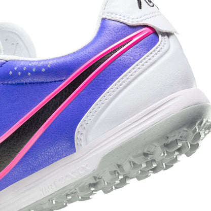 Nike Tiempo Ligera 10 Pro Turf Soccer Shoes - White/ Black/ Racer Blue