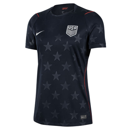 Nike Women's USMNT Away Jersey 2026 - Dark Obsidian/ Pure Platinum
