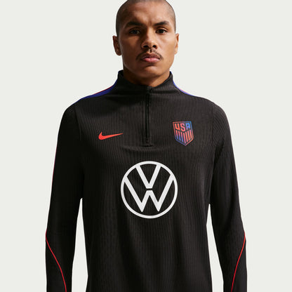 Nike Men's USMNT Dri-FIT ADV Soccer Drill Top - Black / Deep Royal Blue/ Challenge Red
