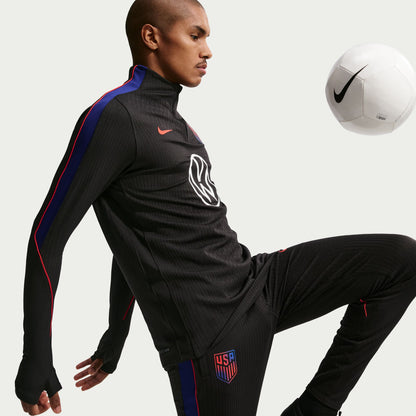 Nike Men's USMNT Dri-FIT ADV Soccer Drill Top - Black / Deep Royal Blue/ Challenge Red