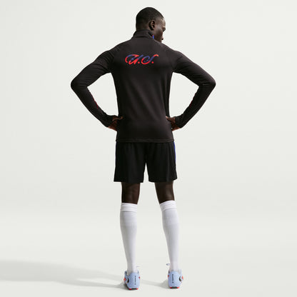 Nike Men's USMNT Long Sleeve Strike Drill Top 2026 - Black/Black/Challenge Red