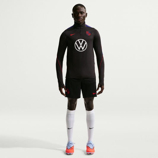 Nike Men's USMNT Long Sleeve Strike Drill Top 2026 - Black/Black/Challenge Red